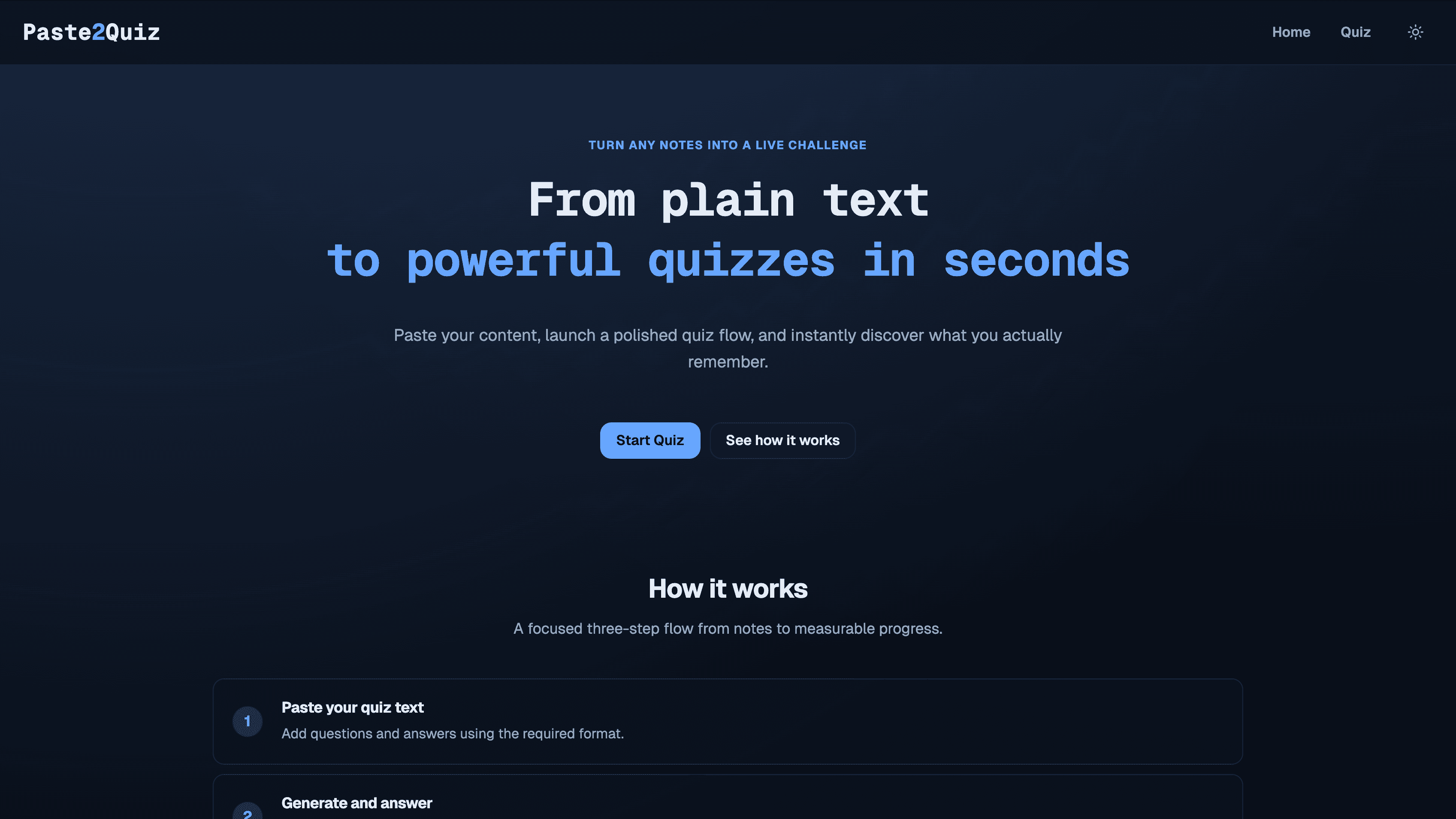 Paste2Quiz